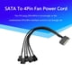 thumbnail image 3 of PC Fan Splitter Cable de alimentación SATA a 4Pin Cooler Ventilador Extensión Cable de alimentación JShteea  Nuevo, 3 of 6