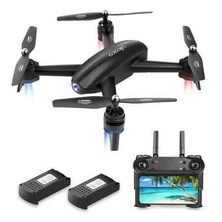 RC Drone with FPV Camera 720P HD Live Video Feed 2.4GHz 6-Axis Gyro Quadcopter for Kids & Adults, Selfie Drone with Altitude Hold, One Key Start Function, and Bonus (Best Camera Drone On A Budget)