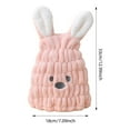 thumbnail image 2 of Fine Fiber Hair Towel for Kids and Girls Quick Drying Bath Cap with Adorable Rabbit Design, 2 of 5
