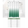 thumbnail image 6 of No Hook Shower Curtain with Snap in Liner, Teal Green White Ombre Geometric Trellis Morrocan Hotel Shower Curtains for Bathroom, Washable Shower Curtain Liner Set with Mesh Top Window, 60"x72", 6 of 6