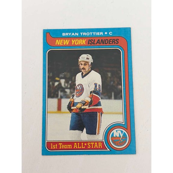 1979 Topps Bryan Trottier #100 New York Islanders NHL Ice Hockey Card New York Islanders NHL Ice Hockey Trading Card