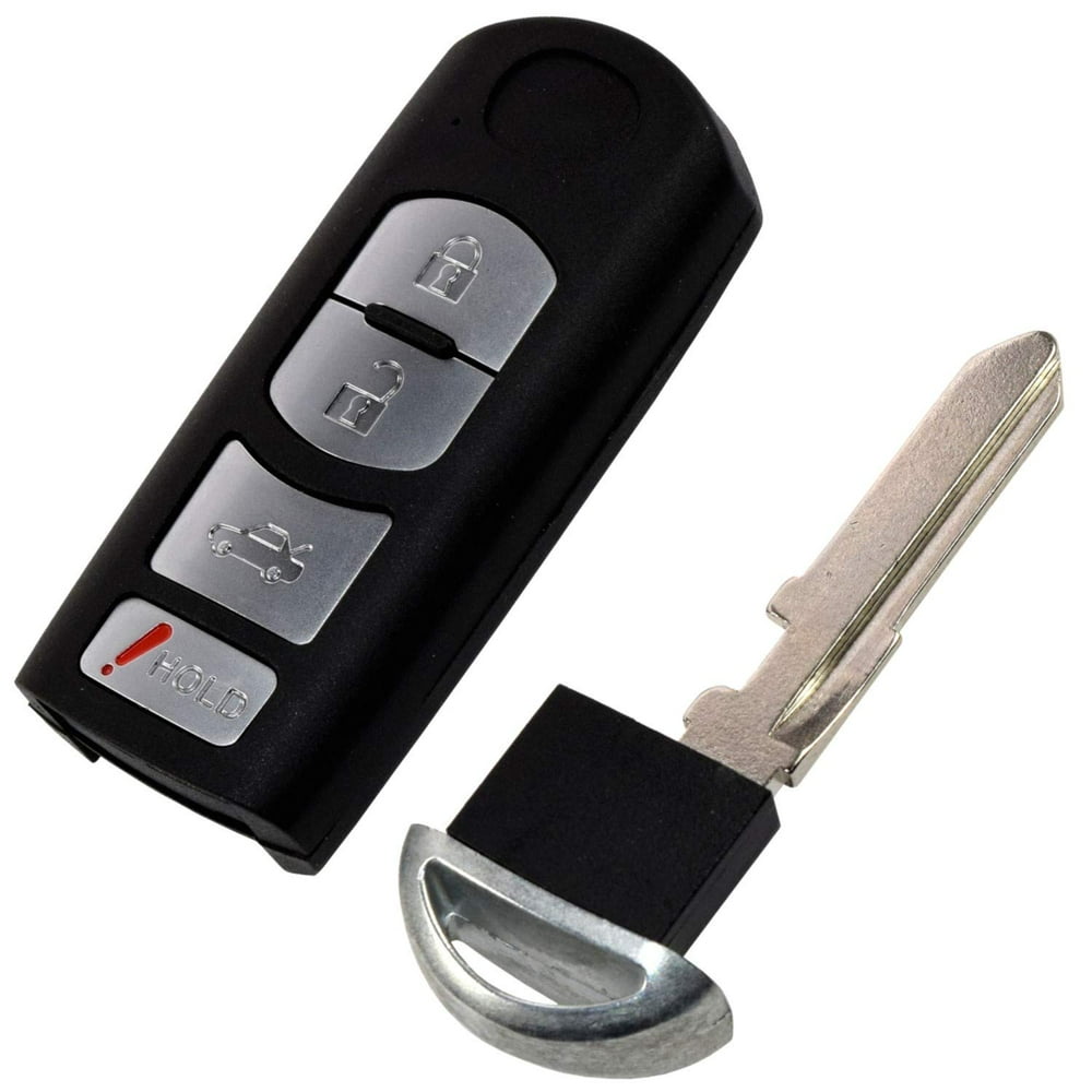 HQRP Remote Key Fob Shell Case Keyless Entry w/ 4 Buttons for Mazda 6