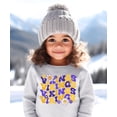thumbnail image 4 of Vikings Team Sweatshirt for Women, Teens & Kids Floral Groovy Sports Team Sweater Gray Sweatshirt Youth Small, 4 of 5