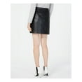thumbnail image 2 of I.N.C Womens Faux Leather Wrap A-line Skirt, Black, XX-Large, 2 of 2
