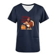 thumbnail image 4 of Womens Top,Casual Short Sleeved V Neck Double Pockets Work Uniform,Womens Work Tops, 4 of 7