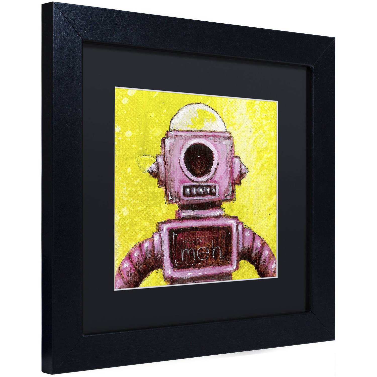 Trademark Fine Art 'Mehbot' Canvas Art by Craig Snodgrass, Black Matte, Black Frame