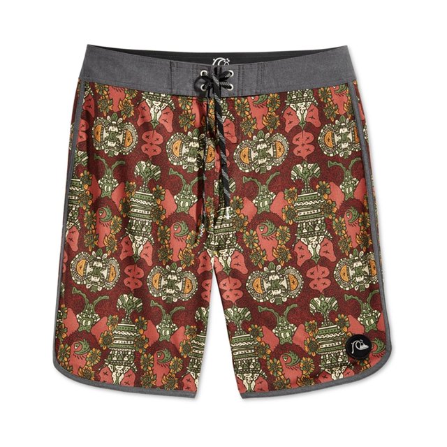 Shorts de baño Quiksilver con estampado abstracto para hombre gris 29