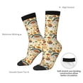 thumbnail image 4 of KLL Mushrooms And Rainbows Peace Print Cool Socks Men's Women's Crew Socks Funny Crazy Novelty Stockings, 4 of 6