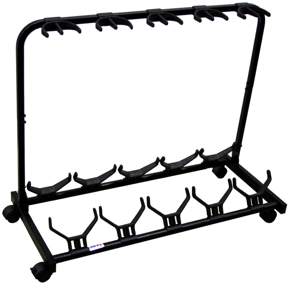 Multi 5 Guitar Scratch Free Electric Or Acoustic Rolling Cart Storage Stand New