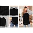 thumbnail image 4 of MOYIKO Color Block Long Sleeve Shirts for Women Crewneck Tunic Tops Casual Pullover Lightweight Sweaters Fall Outfits, 4 of 7