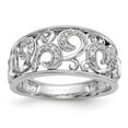 thumbnail image 1 of 14K White Gold Wedding Diamond Round Ring Band, Size 6, 1 of 7
