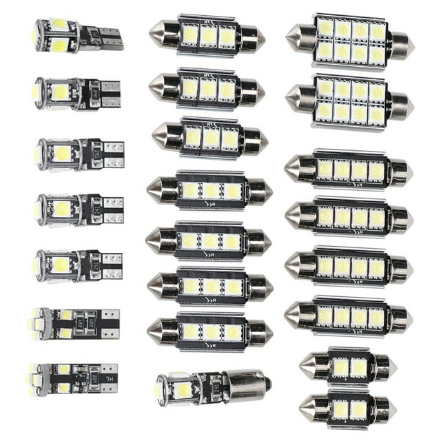 Kit De Luces LED Para Interior De Coche, 6500 K, 150 Lm, 12 V, T10 SMD, Bombilla LED Blanca Para Lectura De Mapa De Cúpula, Luces De Matrícula Para Maletero
