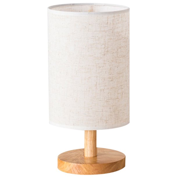 Wood Base Fabric Lampshade Bedroom Living Room Ambient Light Bedside E27 Table Lamp Shade Com E27 Base Table Lamp Shade, What Can I Use To Line A Lampshade