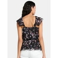thumbnail image 2 of Time and Tru Women’s Ruffle Wrap Tank Top, XS-XXXL, 2 of 5