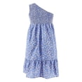 thumbnail image 4 of Robe Mère et Fille Sans Manches à une Épaule, Robe d'Été à Fleurs, 4 of 9