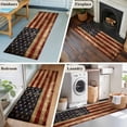 thumbnail image 6 of Vintage American Flag Runner Rug 2x6 Washable Kitchen Rug Non-Slip Lightweight Thin Soft Low Pile Bathroom Runner Farmhouse Shabby Retro Red Blue Carpet for Hallway Laundry Room Bedroom Entryway, 6 of 9