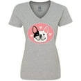 thumbnail image 3 of Inktastic French Bulldog Dog Women's V-Neck T-Shirt, 3 of 5