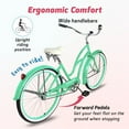 thumbnail image 5 of TRACER TAHA Women's Beach Cruiser, 26 in Wheels, Single-Speed, Hi-Ten Steel Frame, Coaster Brake, Apple Green, 5 of 7