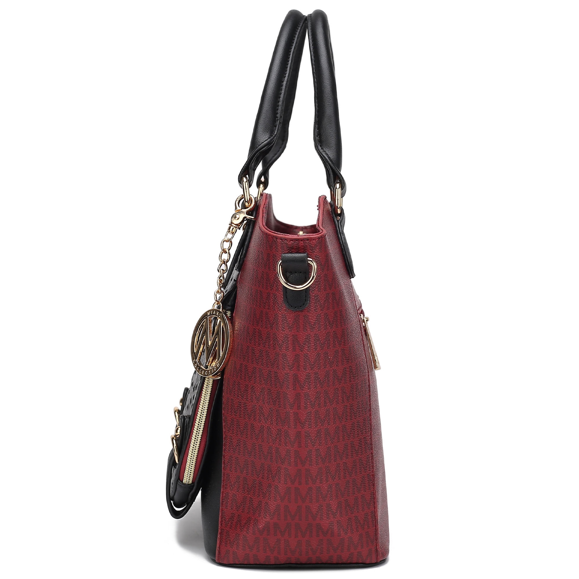 MKF Collection Jacqueline Signature Women Satchel Bag, Handbag Purse by Mia K - Black
