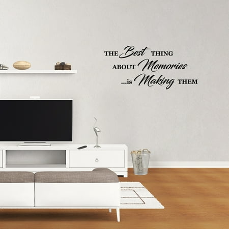 Wall Decal Quote The Best Thing About Making Memories Is Making Them Home Bedroom Vinyl Words Lettering (Best Thing For Itchy Hives)