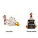thumbnail image 4 of Inteprter Estatua de pollo de resina, decoración de jardín, decoraciones de gallina, gallo y pollo, adecuada para oficina, escritorio, con Decoración blanco Gallina reclinada, 4 of 6