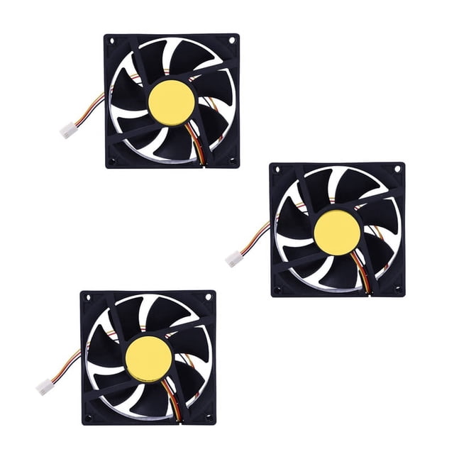 3X Radiador de Enfriamiento de Disipador Térmico de Ventilador de 3 de 90 mm Y 25 mm para Computadora PC CPU 12V