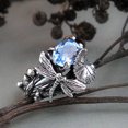 thumbnail image 3 of PVCS Bague Libellules et un Lotus, Bague Vintage Thaïe Incrustée d'Argent, 3 of 4