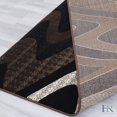 thumbnail image 5 of Handcraft Rugs - Chocolate Brown/Beige/Mocha/Ivory/Abstract Area Rug Modern Contemporary Wave / Zigzag / Stripped Design, 5 of 6