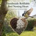 thumbnail image 6 of Alpaca Bird Nesting Heart, Handmade Fiber Bird Nesting Heart, Refillable Birds Haven, Winter Fowl Gifts Animal Hummingbirds Lovers Home Garden Yard, 6 of 7