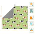 thumbnail image 2 of Dish Drying Mat, Simple Cute Cow Green Highly Absorbent Drying Matt Kitchen Counter, Dish Mat Drying Pad Dishes Drainer Mats for Kitchen Counter or Sink, 16 x 18 inch, 2 of 6