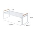 thumbnail image 7 of Yamazaki Home Countertop Wire Shelf, White, Steel + Wood, Supports 11 pounds, 7 of 7