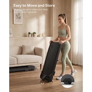 UREVO Smart Walking Pad with 12% Incline, Standing Desk Treadmill with 7-Layer Belt, 300lbs Capacity, Quiet Operation, Workout App with Track Insights, Remote Control for Home Office Exercise