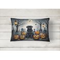 thumbnail image 4 of Carolines Treasures DAC2066PW1216 16 x 12 in. Unisex Black Pug Spooky Halloween Fabric Decorative Pillow, 4 of 4