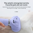 thumbnail image 6 of Tvtnvo Pet Hair Dryer with Brush Quiet Portable 3 Temperatures Low Noise Gentle Heat Fast Drying Soft Stainless Steel Pin Comb for Small Medium Dogs Pets Home Grooming Purple 12.4x5.0.x2.8in, 6 of 8