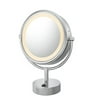 Aptations 72545 DOUBLE SIDED NEOMODERN LED LIGHTED MIRROR - 5X-1X - Chrome