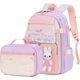 thumbnail image 1 of Mochila Gazigo Bunny para niñas con lonchera morada de 6 a 12 años, 1 of 5