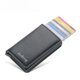 thumbnail image 4 of Tarjetero neutro para hombre y mujer, carcasa de aluminio metálico, antimagnético, automático, elástico, tipo tarjeta, tarjetero RFID, tarjetero, 4 of 5