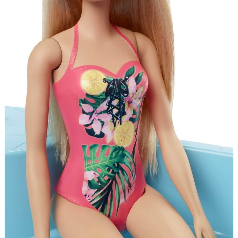 Mattel Barbie Glam Pool 2012 Swim Dolphin Slide Palm Tree Playset X9299 In  Box