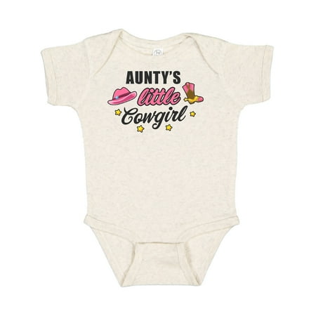 

Inktastic Auntys Little Cowgirl with Cowgirl Hat and Boots Gift Baby Girl Bodysuit