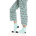 thumbnail image 5 of #FollowMe Printed Microfleece Button Front PJ Pant Set with Socks (Mint - Panda Jam, Small), 5 of 5