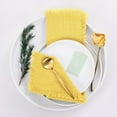 thumbnail image 3 of 6Pcs ReusableTable Napkins,16.5x16.5 inches Washable Cloth Napkins with Fringe,QZS Reusable Dinner Table Decor for Wedding Party Decor, 3 of 6
