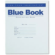 Roaring Spring Exam Blue Book, Wide Rule, 8-1/2 x 7, White, 8 Sheets/16 Pages, 10 Pack