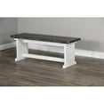 thumbnail image 6 of Kingfisher Lane Farmhouse Wood Breakfast Nook Set in Off White and Dark Brown, 6 of 9