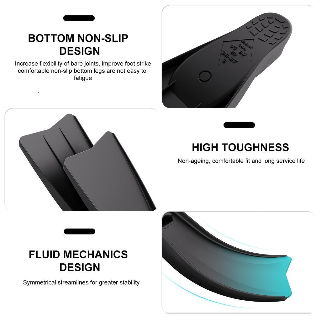 Snorkeling Diving Swimming Pool Flexible Travel Size Short Fin for Men Women Swimming Training Fin Swim Flippers