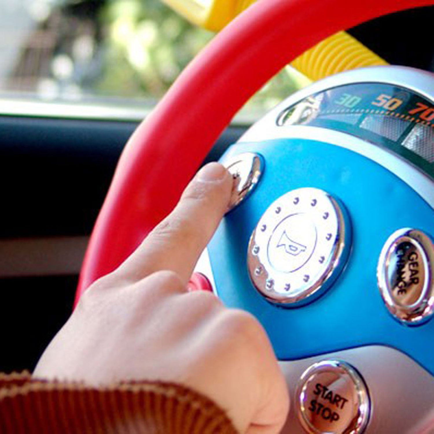 child's back seat steering wheel