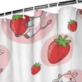 thumbnail image 3 of White Cow Strawberry Love Pattern Shower Curtain 72"x84" ,Bathroom Decorative Shower Curtains Set with 12 Hooks,Modern Waterproof Washable Shower Curtain, 3 of 6