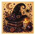 thumbnail image 2 of Halloween Pearl Diamond Painting Art Kit with Frame for Adults & Beginners, Gemstone Diamond Dots Beads Painting for Home Wall Decor Halloween, 2 of 6