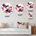thumbnail image 4 of Designart "Whispered Abstractions in Purple and Gold I" Abstract Oversized Wall Clock, 4 of 5