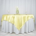 thumbnail image 2 of Efavormart 5pcs 72" SATIN Square Tablecloth Overlay For Wedding Catering Party Table Decorations YELLOW Square Tablecloth Cover, 2 of 5