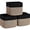 Black&Brown, variant on Natubeau 3 Pack Woven Storage Basket, 9"x9"x7" Cotton Rope Woven Baskets for Organizing, Cube Storage Bins for Shelves, White & Jute